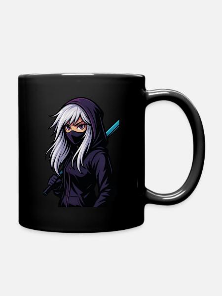 Anime Warrior – Streetwear Look - Tasse einfarbig - Schwarz