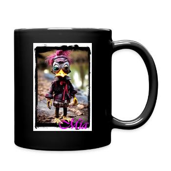Eingängiges Steampunk-Maskottchen Mädchen Street - Tasse einfarbig - Schwarz - Rechts