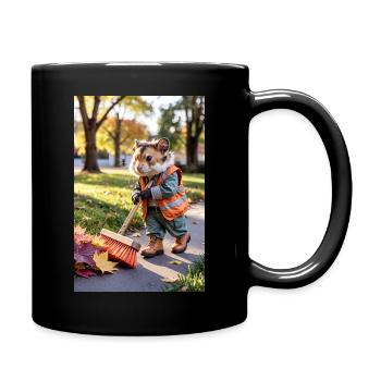 Humanoid Sweeper Hamster - Full Colour Mug - black - Right