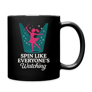 Baton Twirler Majorette Captain Squad Club - Full Colour Mug - black - Right