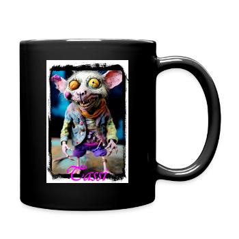 Fearless Mouse Character Illustration Punk Doll - Full Colour Mug - black - Right