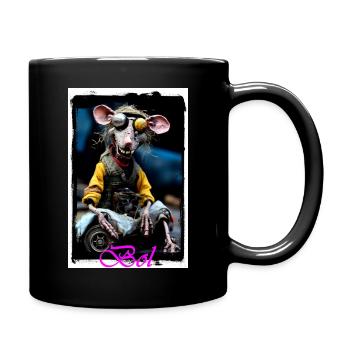 Poupée Punk Futuriste Rat Garage - Mug uni - noir - Droite