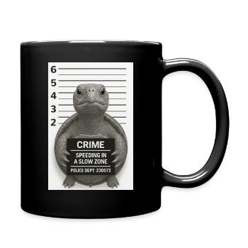 Tortue – Trop rapide pour le territoire - Mug uni - noir - Droite
