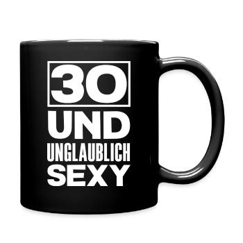 Funny 30th birthday gift - Full Colour Mug - black - Right