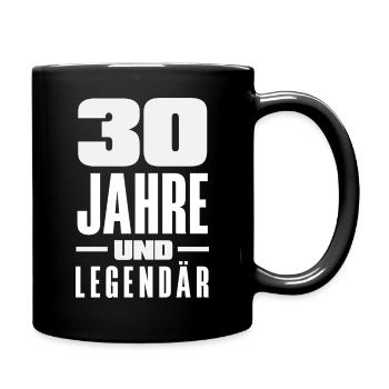 Funny 30th birthday gift - Full Colour Mug - black - Right