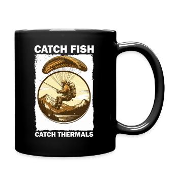 Pêche aventureuse en montagne - Mug uni - noir - Droite