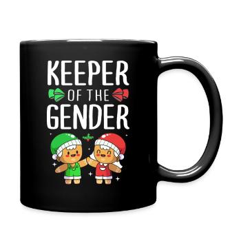 Babyparty Weihnachten werdende Eltern - Tasse einfarbig - Schwarz - Rechts