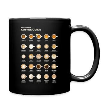 Ultimative Espresso-Kaffee-Tabelle - Tasse einfarbig - Schwarz - Rechts