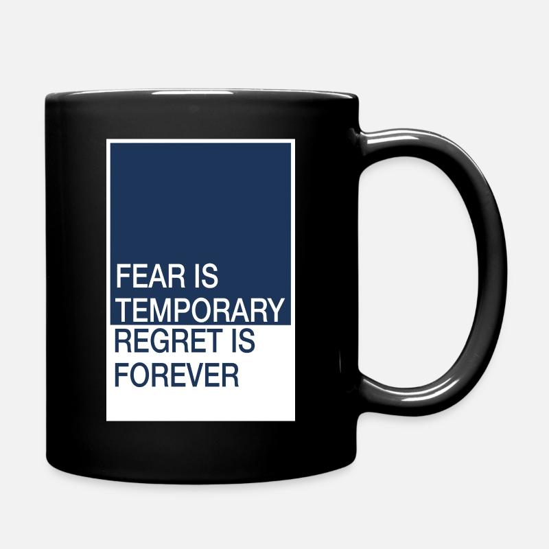 Fear passes, remorse remains - Full Colour Mug - black