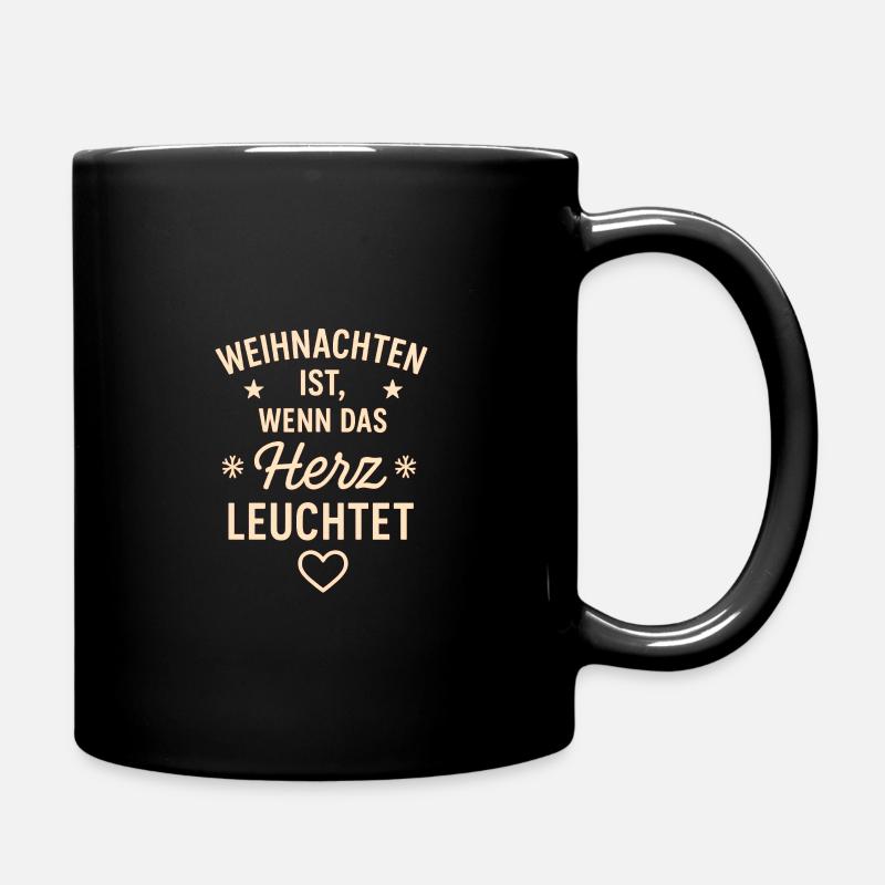 Le cœur s’illumine à Noël - Mug uni - noir