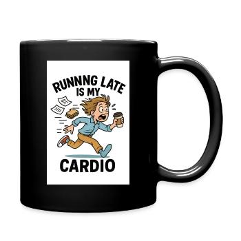 Courir trop tard, c’est mon cardio - Mug uni - noir - Droite