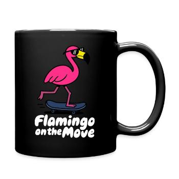 Flamingo on the Move Skate - Tasse einfarbig - Schwarz - Rechts