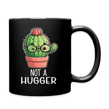 Cactus Non Cuddle Kawaii Glasses - Full Colour Mug - black - Right