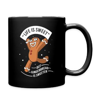 Gingerbread Christmas Gingerbread Man Gingerbread - Full Colour Mug - black - Right