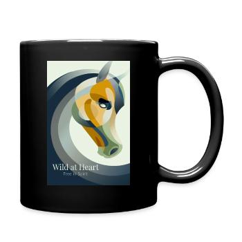 Modern Abstract Horse Poster - Full Colour Mug - black - Right