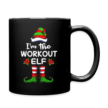 Elf Elf Cadeau de Noël Fitness Gym Workout - Mug uni - noir - Droite