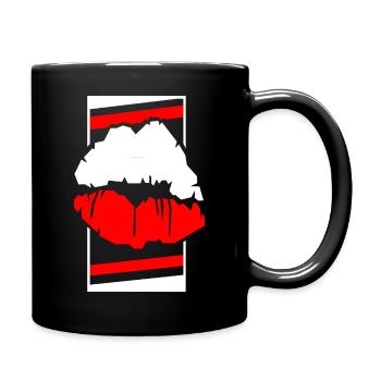 Poland Lips Contrast Pop Art - Full Colour Mug - black - Right