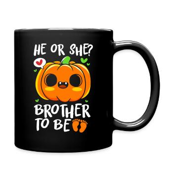 Gender Reveal Halloween Babyshower - Tasse einfarbig - Schwarz - Rechts