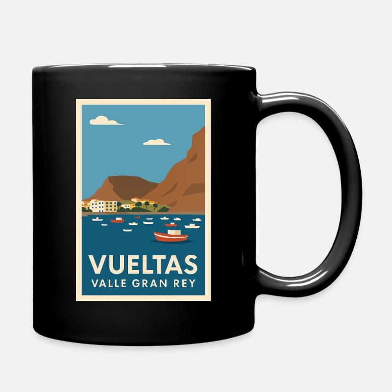Affiche côtière de la Vuelta Valle Gran Rey - Mug uni - noir