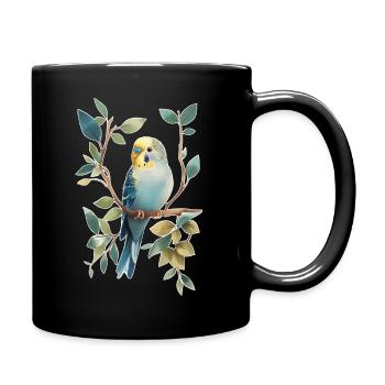 Perruche ondulée - Mug uni - noir - Droite