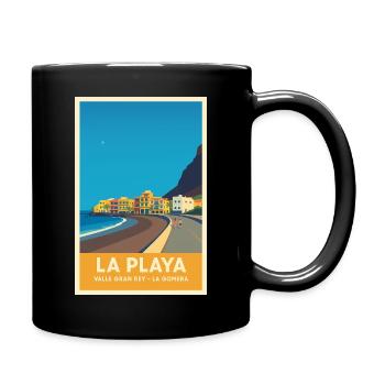 La Playa Poster Valle Gran Rey - Tasse einfarbig - Schwarz - Rechts
