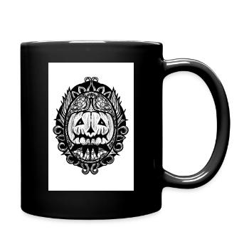 Ornement de citrouille Mandala - Mug uni - noir - Droite