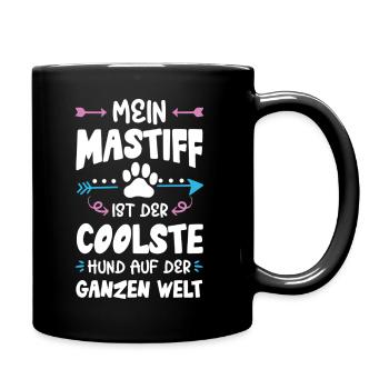 mastiff hund spruch - Tasse einfarbig - Schwarz - Rechts