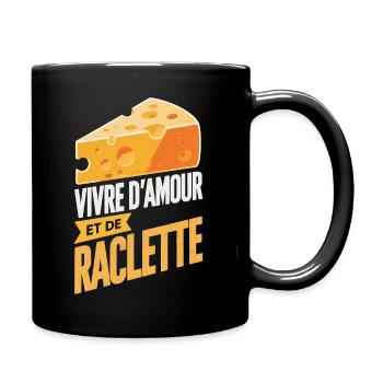 Vivre Amour Raclette Fanatique Cadeau Original - Mug uni - noir - Droite