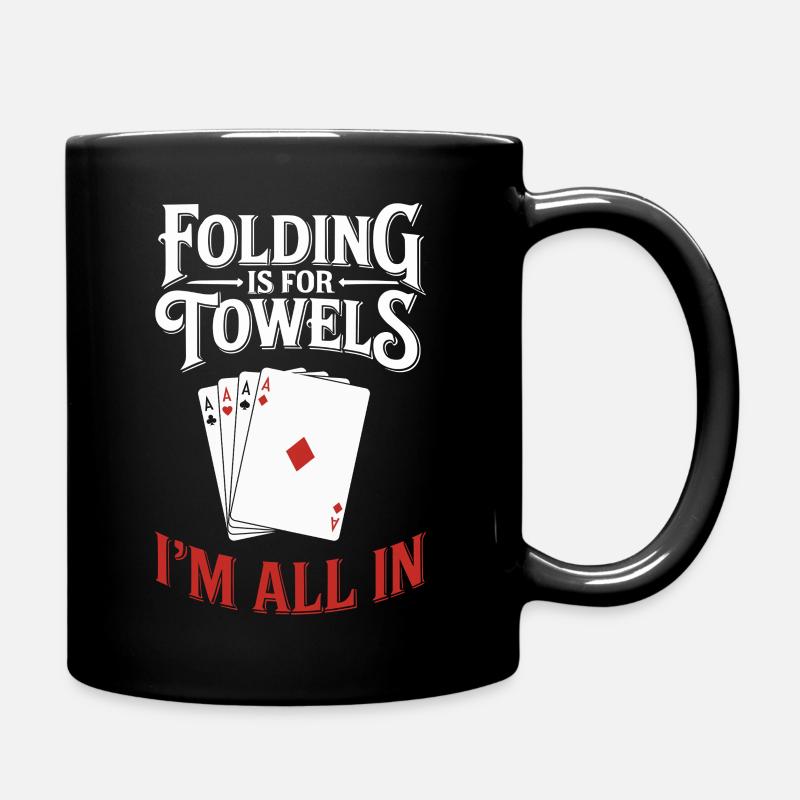 Poker - Mug uni - noir