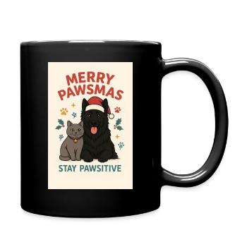 Le chien et le chat Joy de Pawsma - Mug uni - noir - Droite