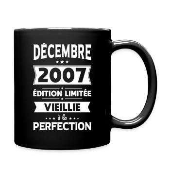 18th Birthday - December 2007 Perfection - Full Colour Mug - black - Right