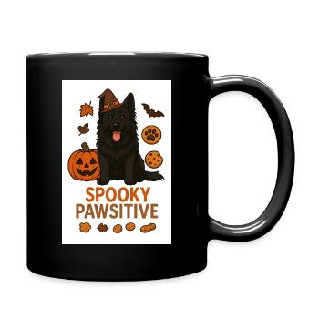 Pawsitive effrayant - Mug uni - noir - Droite