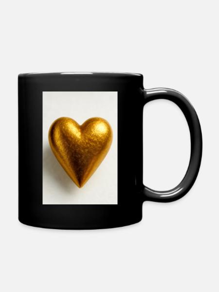 A heart of gold - Full Colour Mug - black