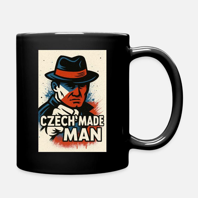 Tschechischer Mann - Tasse einfarbig - Schwarz