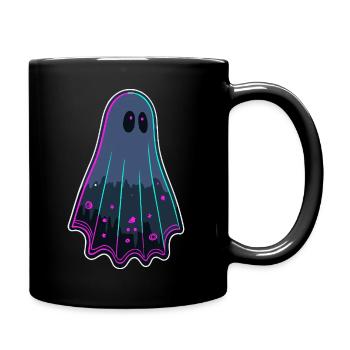Fantôme néon silhouette mystique - Mug uni - noir - Droite