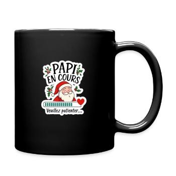 Annonce grossesse grand père pour Noël  - Mug uni - noir - Droite