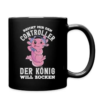 Hands me the controller – King wants to play - Full Colour Mug - black - Right