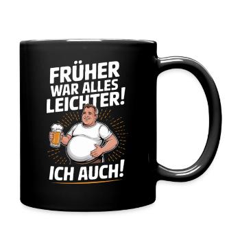 Dans le passé, tout était plus léger, j’avais aussi un design amusant - Mug uni - noir - Droite