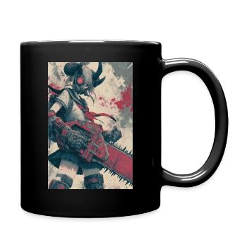 Crimson Chainsaw Hunter - Full Colour Mug - black - Right