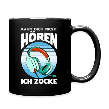 Je ne t’entends pas – je joue du casque - Mug uni - noir - Droite