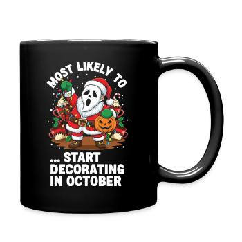 Décoration de Noël anticipée en octobre - Mug uni - noir - Droite