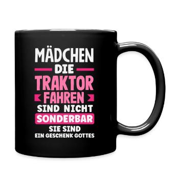 Les filles qui conduisent des tracteurs sont bizarres - Mug uni - noir - Droite