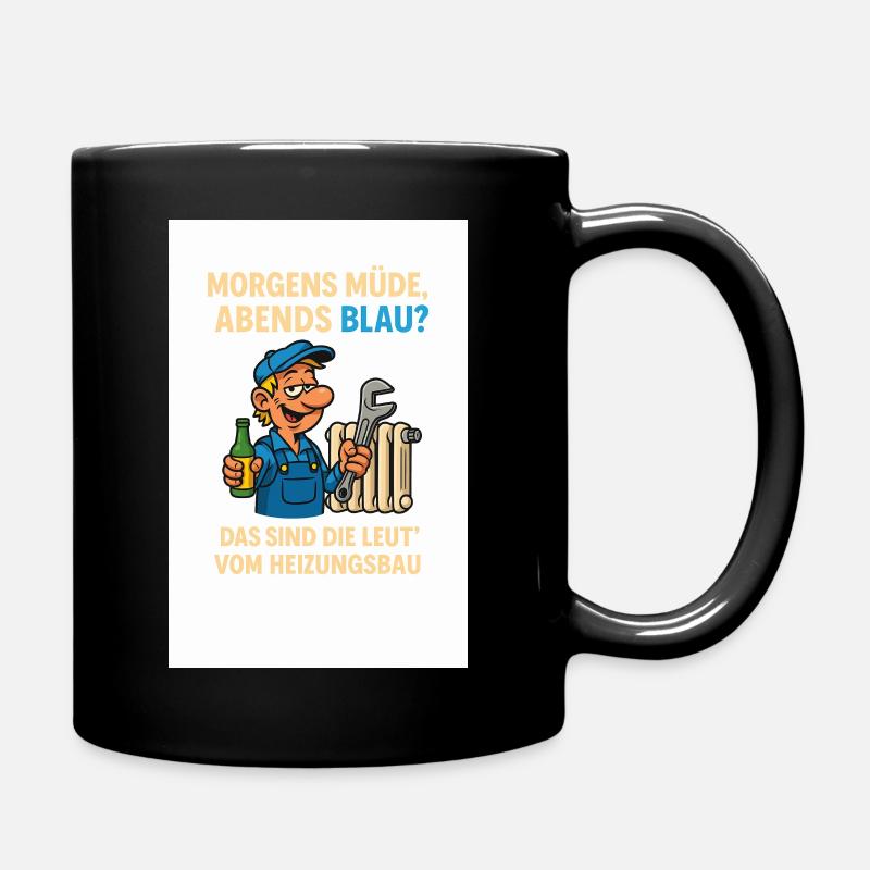 Fatigué le matin, bleu le soir - Mug uni - noir