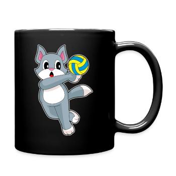 Chat Joueur de Volley-ball Volley-ball Sport - Mug uni - noir - Droite