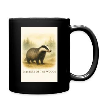 Das Geheimnis des Walddachses - Tasse einfarbig - Schwarz - Rechts