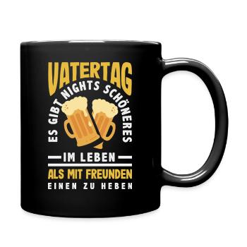 Lustiges Vatertag Geschenk Papa Bier - Tasse einfarbig - Schwarz - Rechts