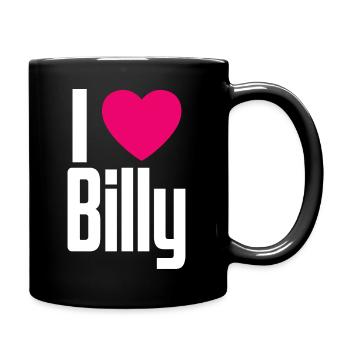 J’aime Billy Coeur Rose J’aime Billy - Mug uni - noir - Droite