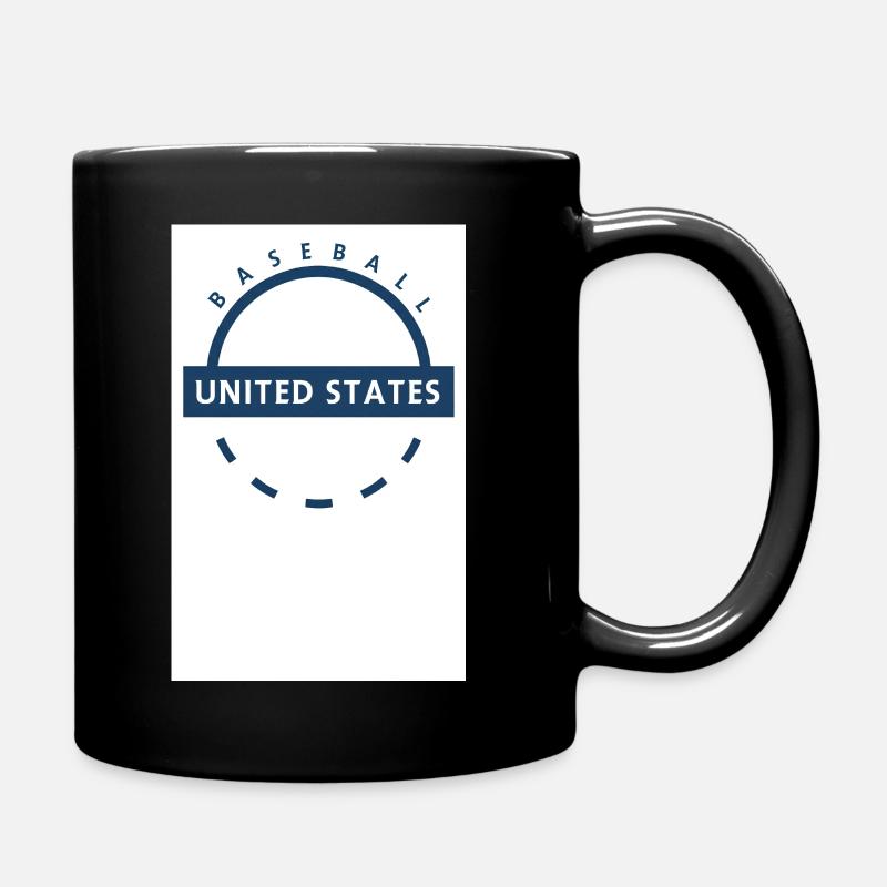 Emblème de Baseball USA - Mug uni - noir