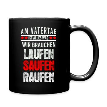 Father's Day Fun: Booze Run Brawl Design - Full Colour Mug - black - Right