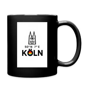 Ligne d’horizon de la Boussole de Cologne 50°N 7°E - Mug uni - noir - Droite